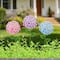 Glitzhome® 24" 2-in-1 Set of 3 Painted Metal Hydrangea Garden Yard Stakes & Wall Decor